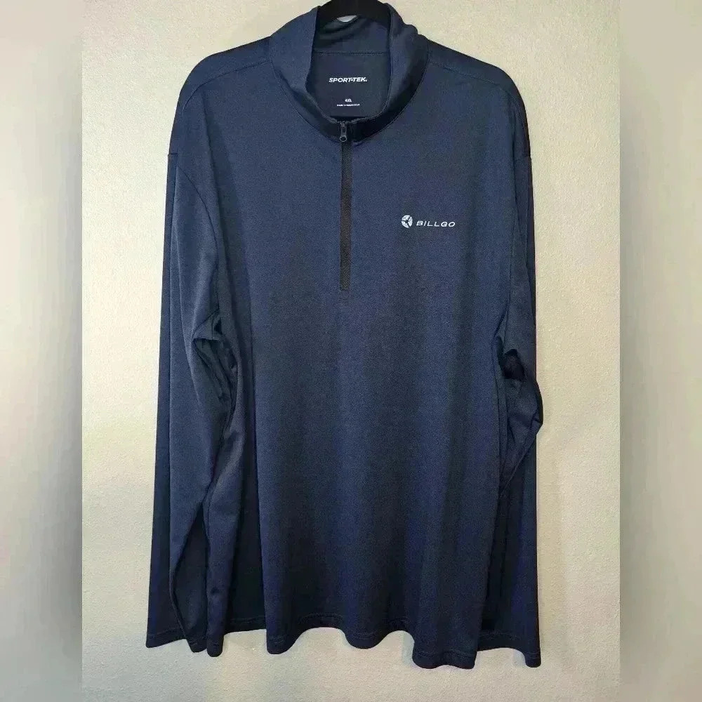Sport-Tek Men's Navy Long Sleeve light weight 1/4 zip Billgo Sweatshirt size 4X
